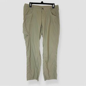 Kuhl Pants Size 10 Short Khaki Cargo Pocket Drawstring Outdoor Hiking Active